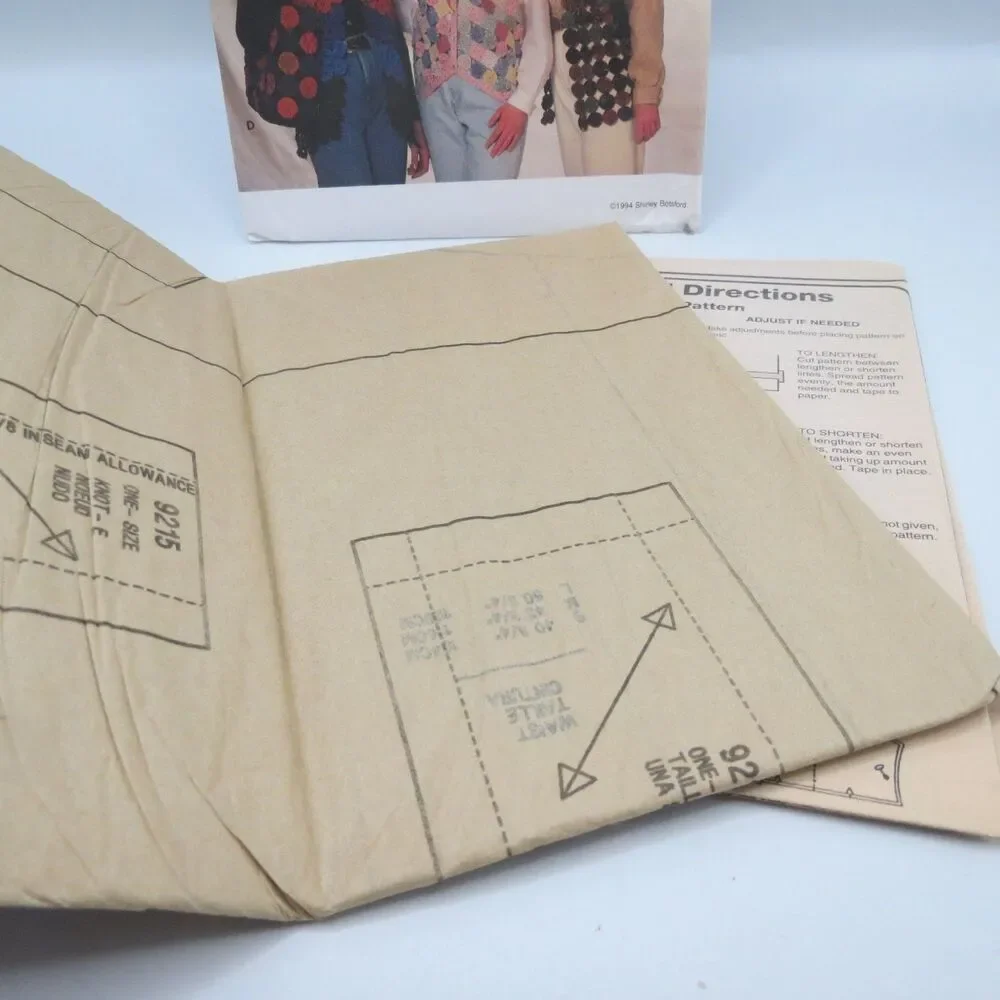 Simplicity 9215 Yo Yo Vests Bags Wearable Art S M L 90s Vintage